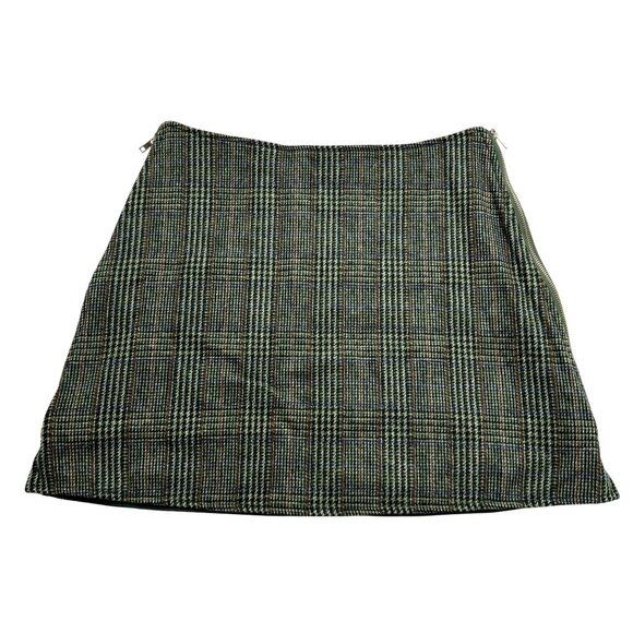Maria de la Orden Mini Skirt in Green Plaid - Picture 1 of 3